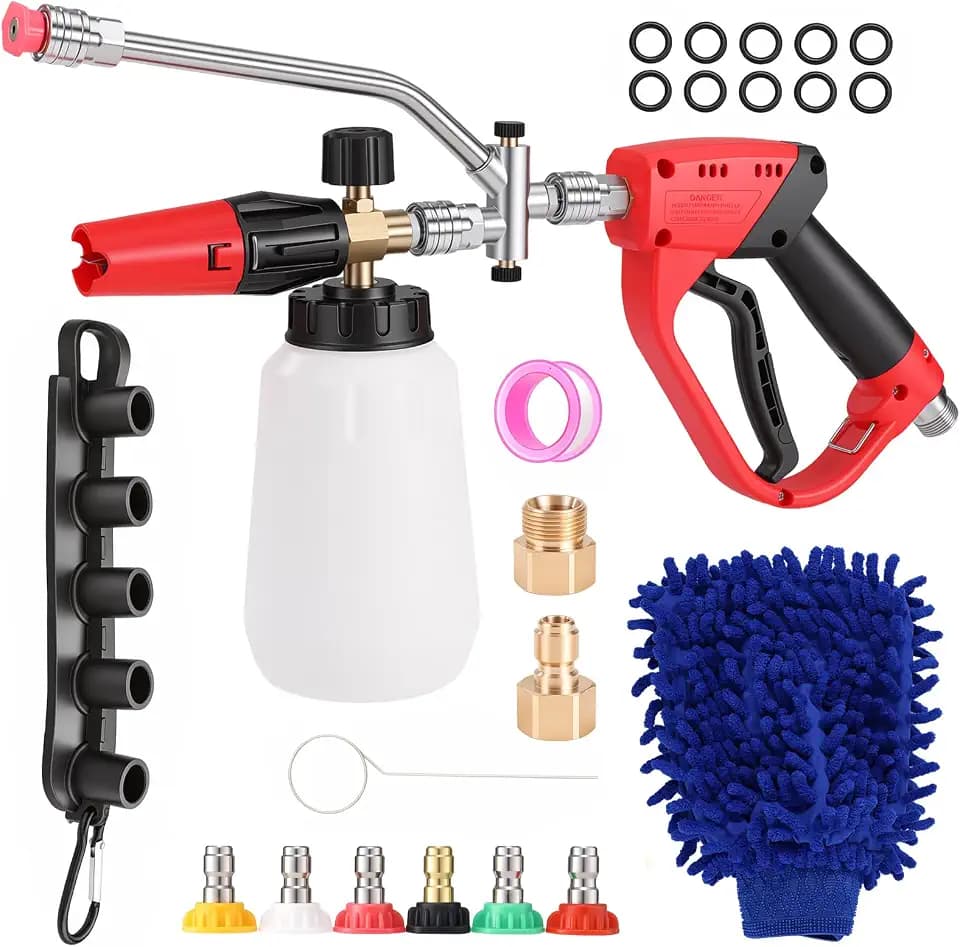 Foam Cannon for Pressure Washer, 5000 Psi, 1L, 6 Nozzles