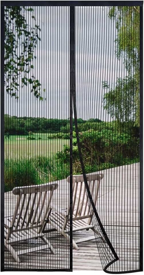 Risareyi Magnet Fliegengitter Balkontür Ohne Bohren 100x280cm, Schwarz