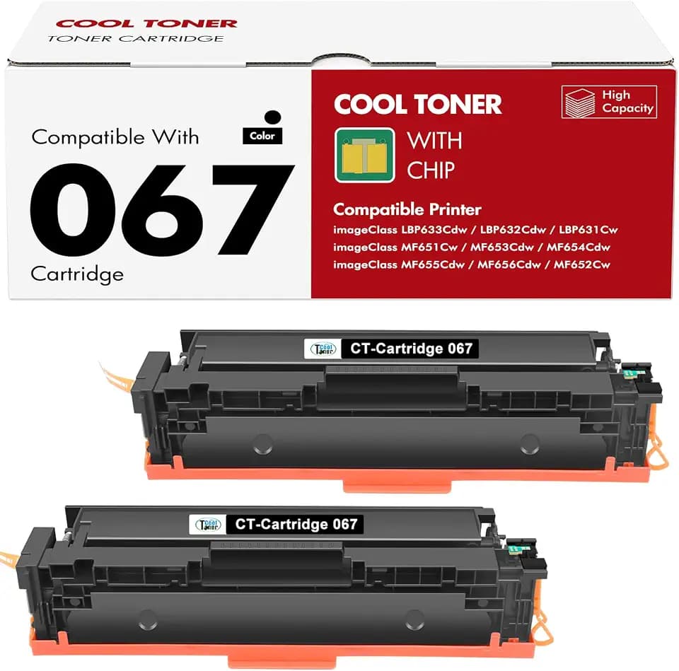 067 Black Toner Cartridge for Canon MF654CDW MF656CDW LBP633Cdw LBP632Cdw