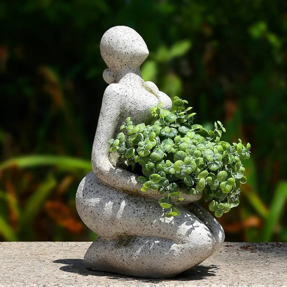 Face Planter Pot Head Planter for Outdoor Indoor Unique Garden Decor