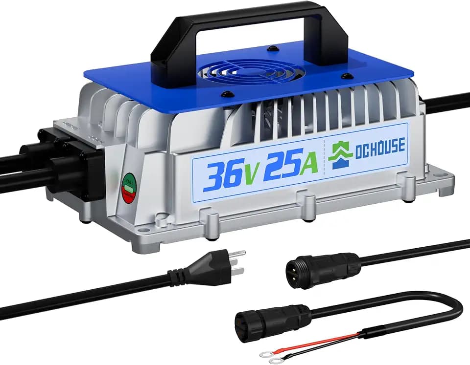 DC HOUSE 36V 25A Lithium Battery Charger, IP65 Waterproof, 43.8V Output