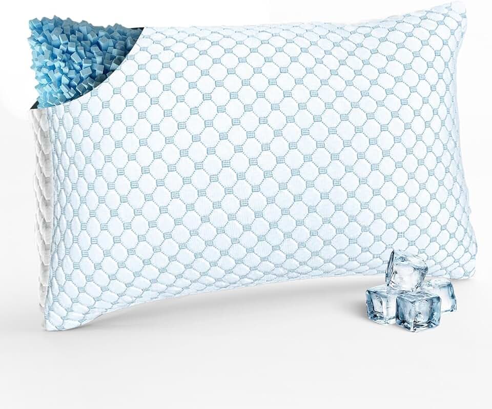 Nackenkissen Kopfkissen 50x70 - Ergonomisches Memory Foam Schlafkissen, Nackenstützkissen Seitenschläferkissen mit Bezug, Komfortkissen für Erwachsene Weich