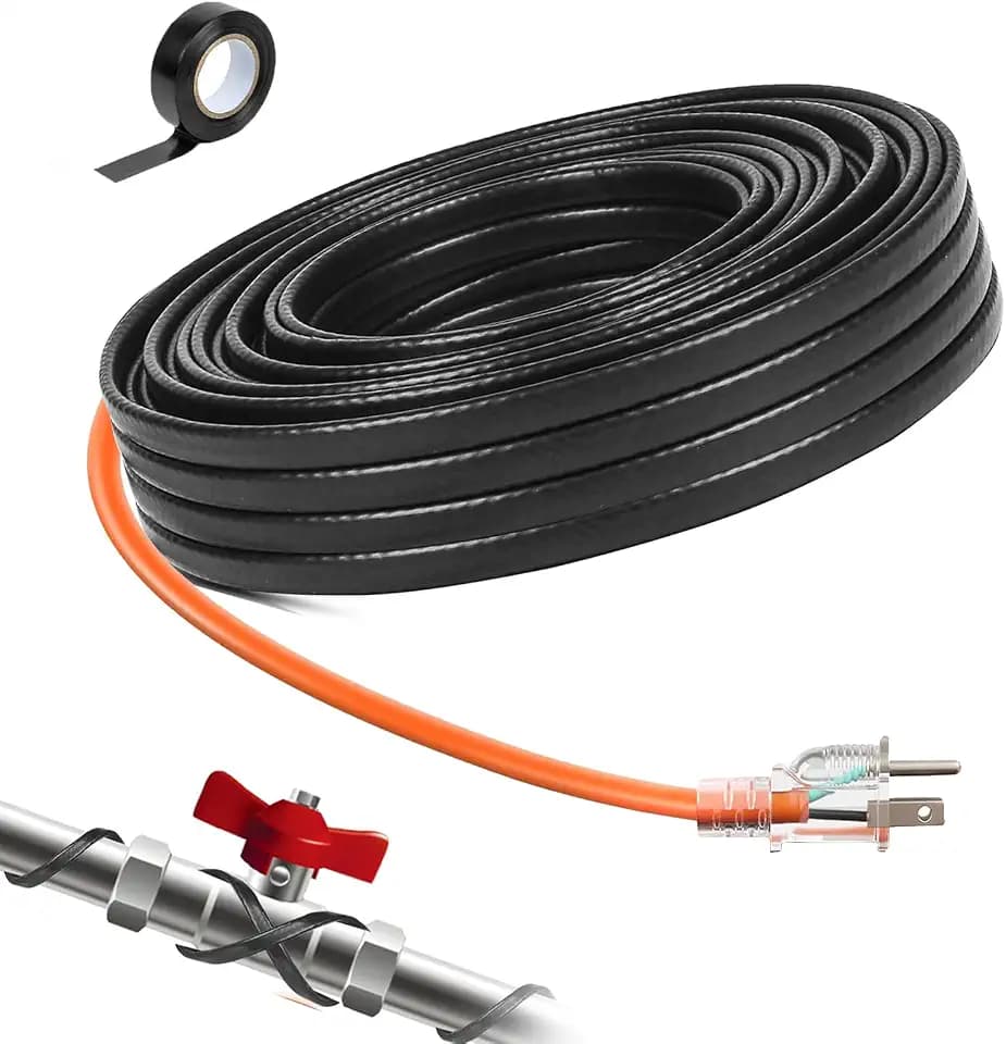 30FT Heat Tape for Water Pipes Roof & Gutter Snow De-Icing