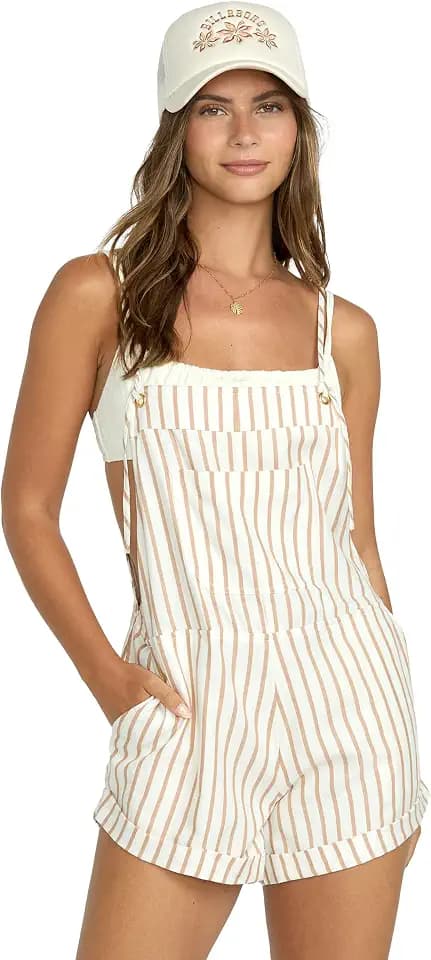 Billabong Women's Wild Pursuit Cotton Twill Blend Romper
