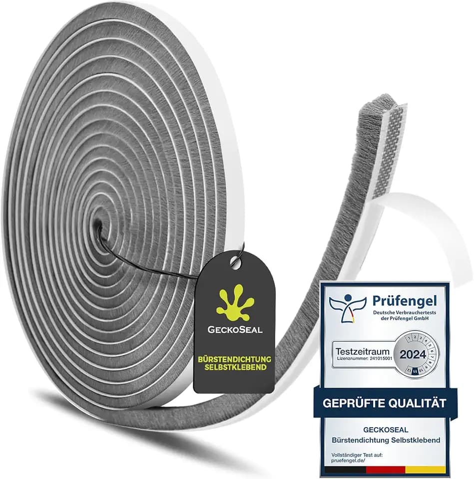 6m Bürstendichtung Selbstklebend, 9mm(B) x 5mm(D)