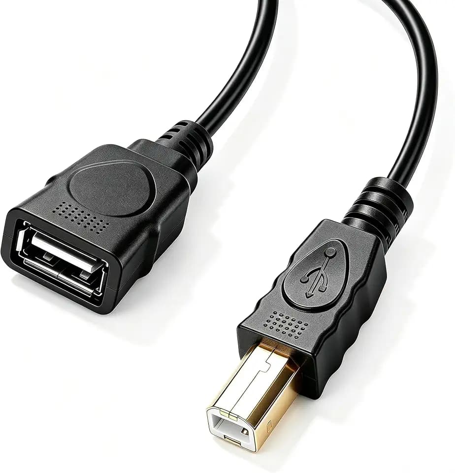 Female USB to Printer USB Adapter Cable USB Type A to B Converter Cord