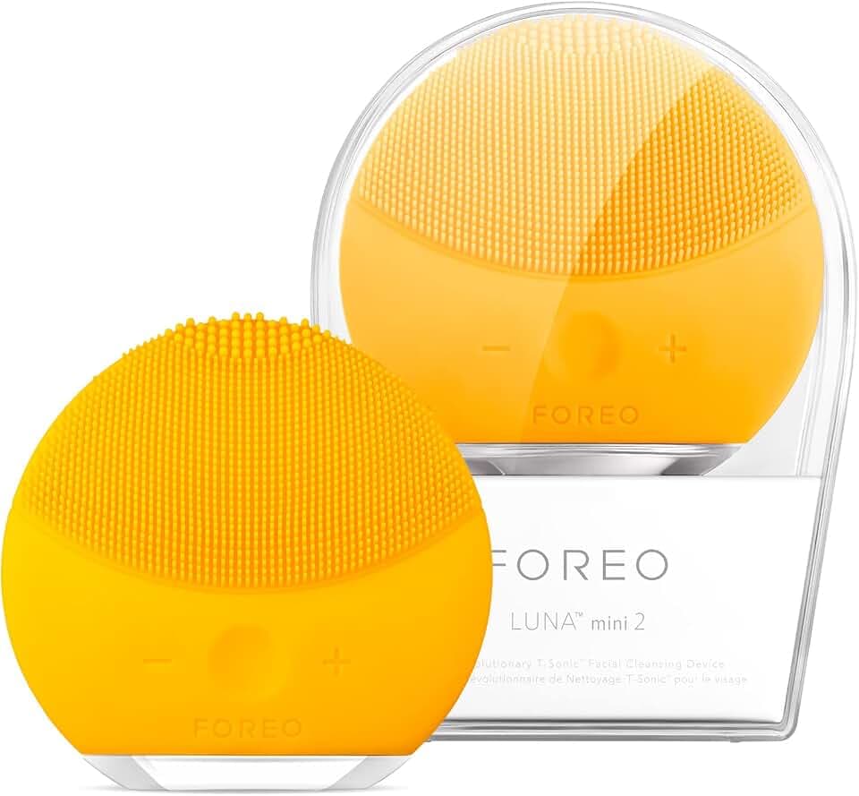FOREO LUNA mini 2 Gesichtsreinigungsbürste | Travel | Elektrisches Gesichtsmassagegerät | Alle Hauttypen Ultrahygienische Skincare | Einfache Gesichtsreinigung | Elektrischer Silikon-Gesichtsreiniger