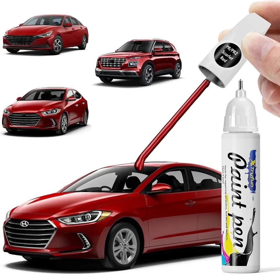 Scarlet Red/Fiery Red (PR2) Touch Up Paint Compatible with Hyundai