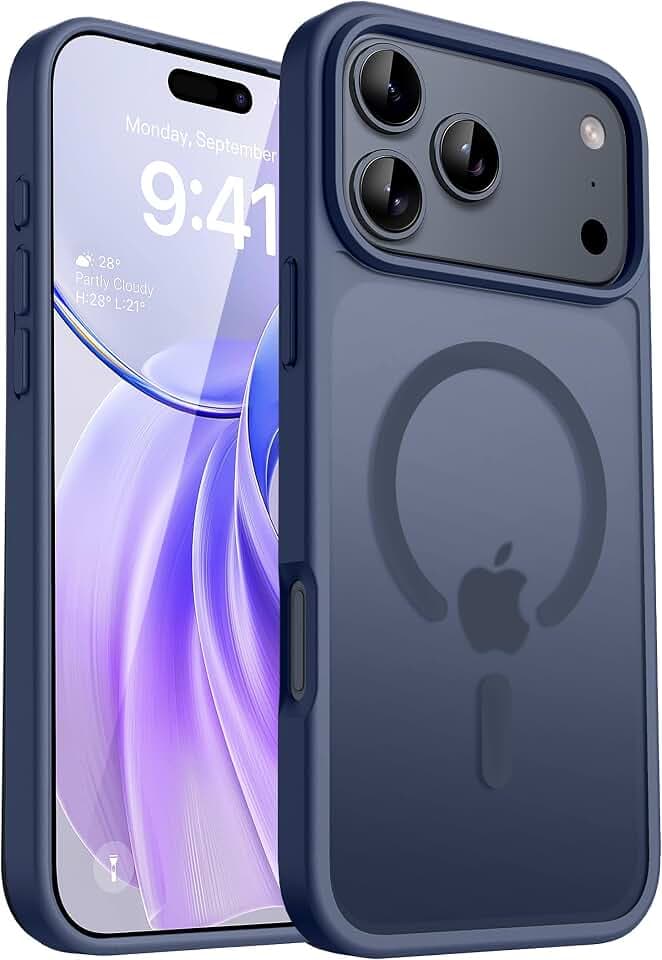 CACOE für iPhone 17 Pro Max Hülle mit Militärschutz für MagSafe Handyhülle | für iPhone 17 Pro Max Case,Transluzente Matte,37×N52 Magnete,12 Fuß Fallschutz,2400 GS Magnetkraft,Erhöhter Kameraschutz