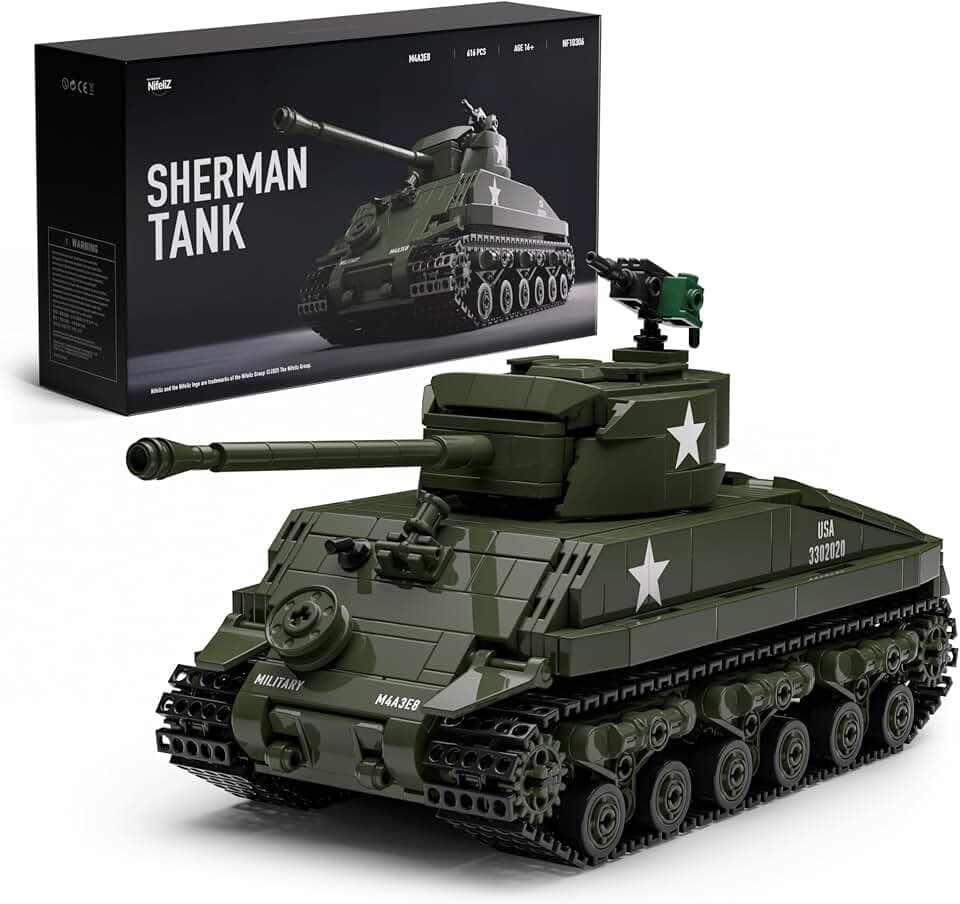 Nifeliz Sherman Tank Building Set, Military Series, NF10313