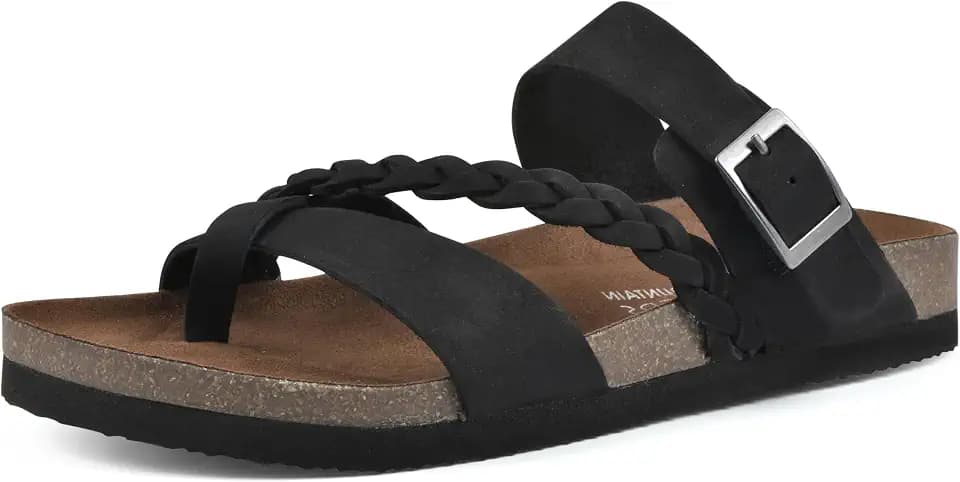 White Mountain Women's Hazy Braided Footbed Sandal