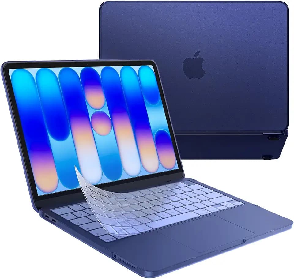 EooCoo for MacBook Neo Case 13 inch 2026, 100% Match Color, Indigo Clear