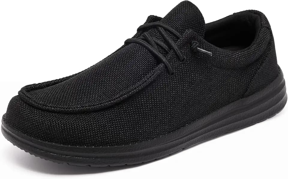 SILENTCARE Men's Wide Toe Box Slip On Loafers with Arch Support Insole