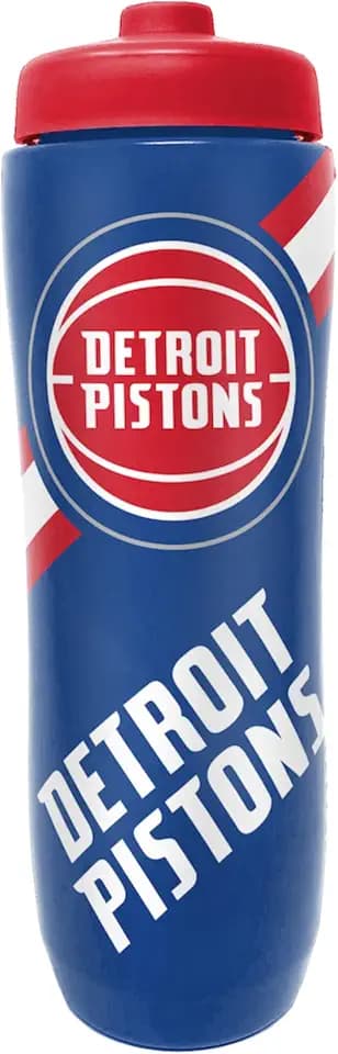 Party Animal NBA Basketball Squeeze Bottle, 32 oz, Detroit Pistons