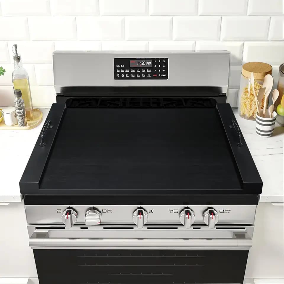 GASHELL Noodle Board Stove Cover with Handles for Electric, Gas Stove Top