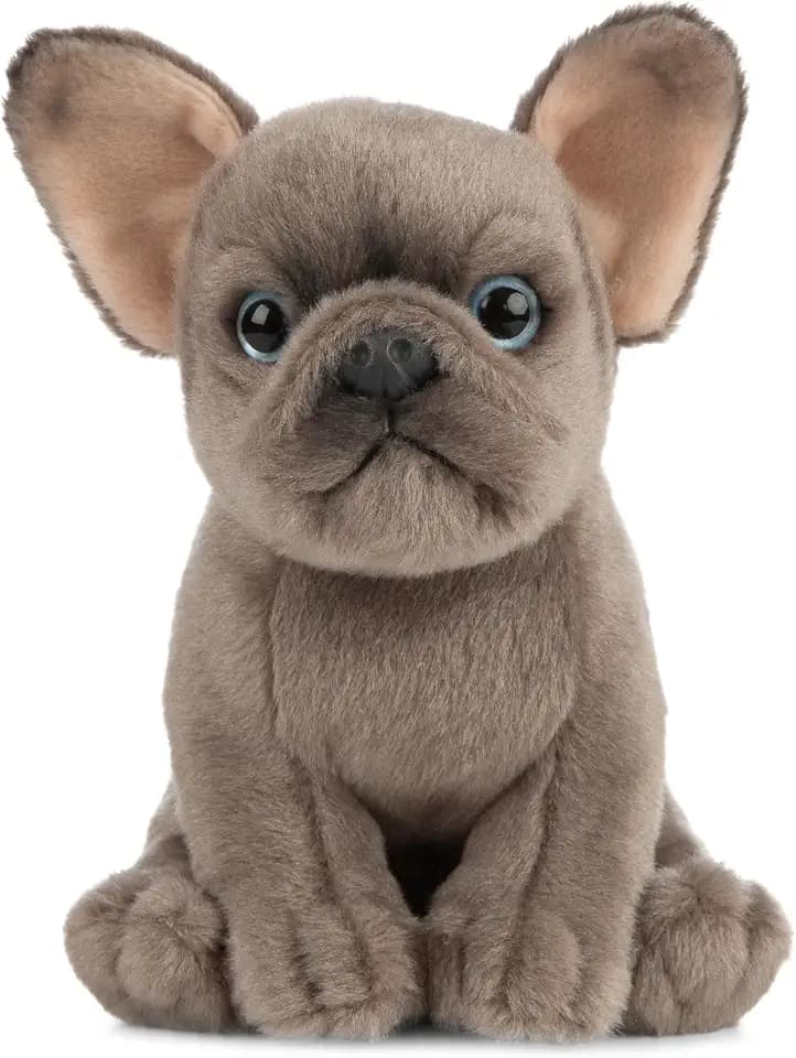 Living Nature Französische Bulldogge Kuscheltier 16 cm – Realistischer Flauschiger Hundewelpe, Weiches Plüschtier für Kinder & Erwachsene, Stoffhund für Jungen & Mädchen, Geschenk für Hundefans