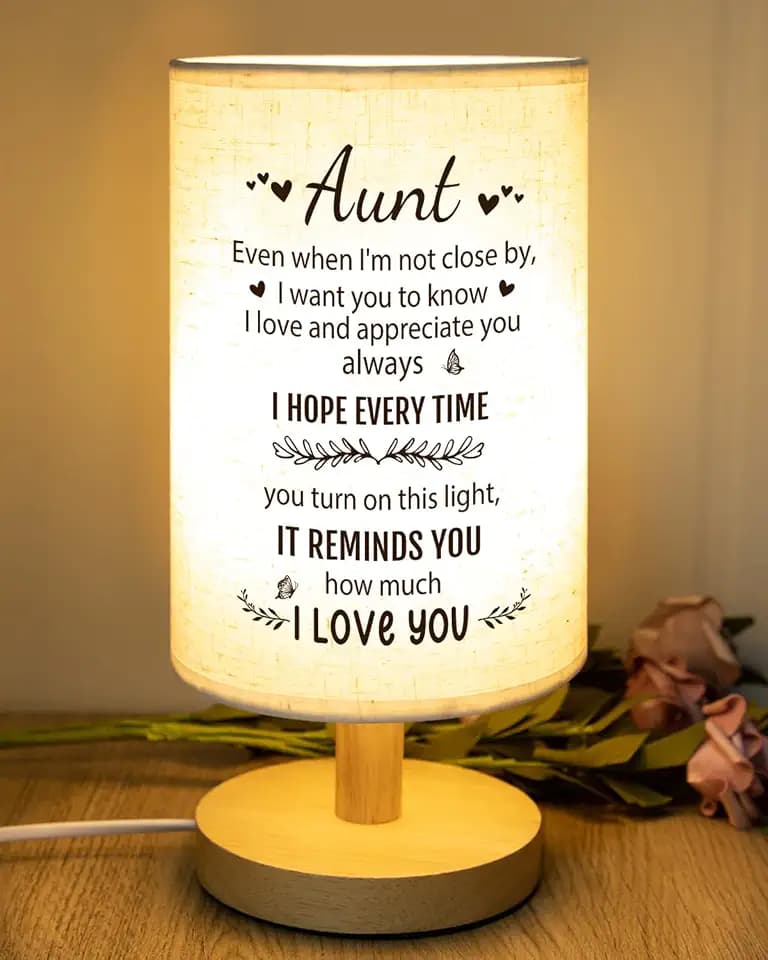 SOUHONEY Aunt Gifts, Table Lamp for Auntie Gifts for Women from Niece