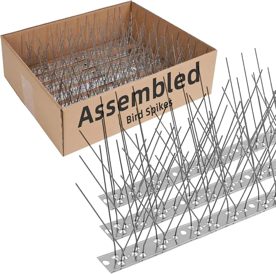 Moyofree Bird Spikes Pre-Assembled Pigeon Spikes for Outside, 9.84Feet(3m)