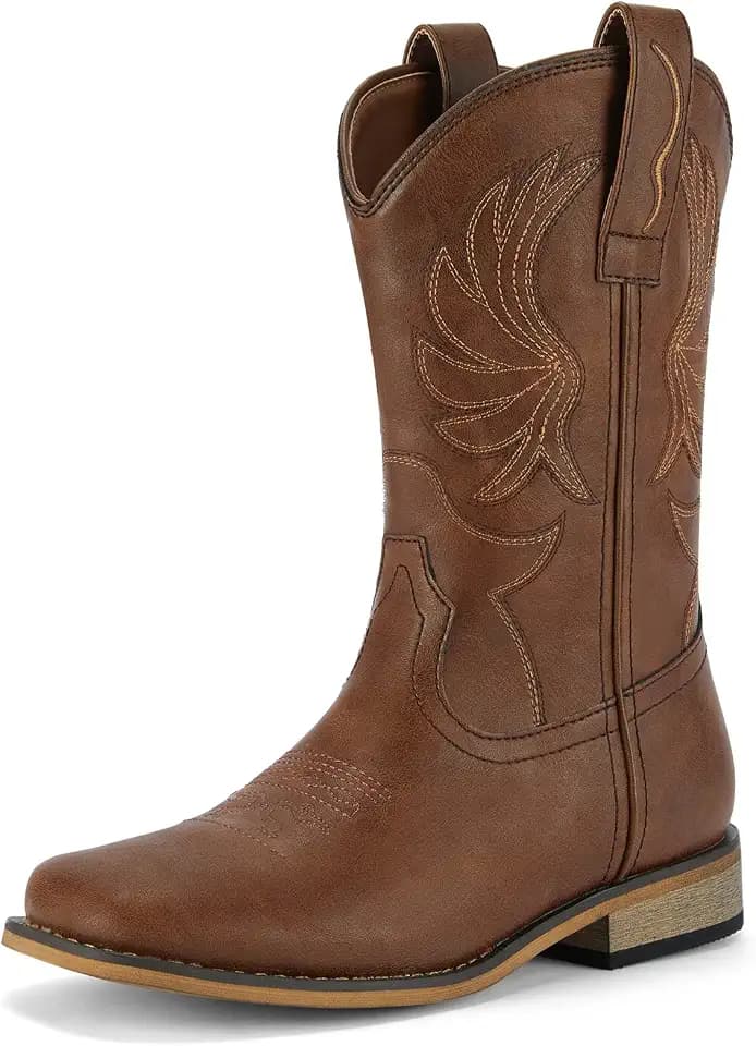 Rollda Kids Cowboy Boots for Boys Girls Western Cowgirl Boots for Toddler