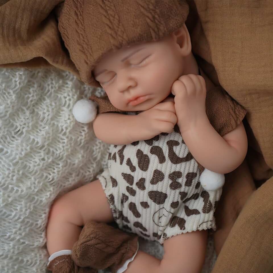 Lifelike Reborn Baby Dolls - 12-inch Full Silicone Newborn, Real Life Baby Dolls with Realistic Veins & Sleeping Pose - Real Baby Reborn Gift Set for Kids Age 3+