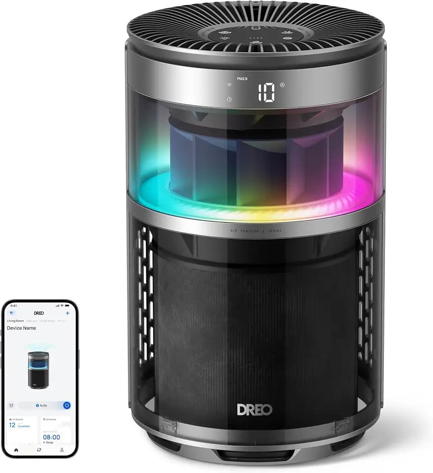DREO Smart Luftreiniger 530S für Schlafzimmer, CADR 221 m³/h