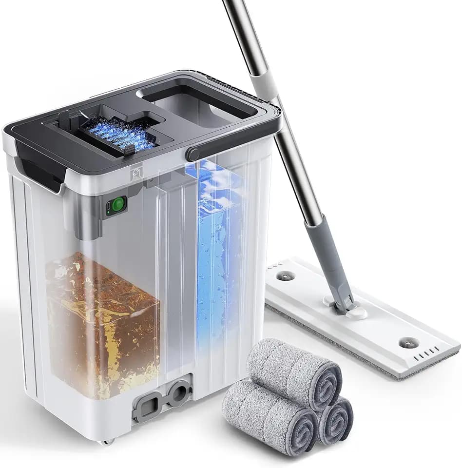Mop and Bucket Set | Auto-Spray Cleaning | Dirty Water Separation