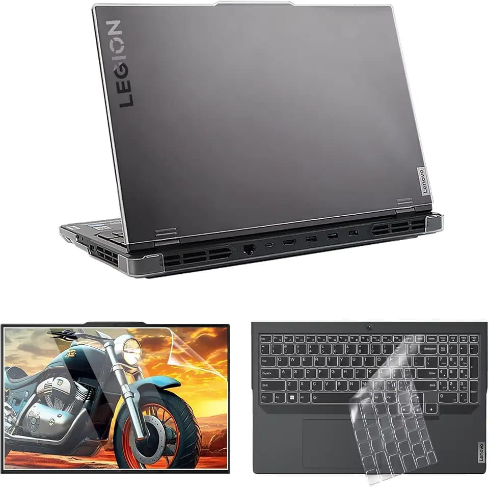 immoenuc 4-in-1 Laptop Case Set for 2024 Legion Pro 5i / Pro 5 Gen 9 Intel/AMD 16 inches Hard Shell Protective Cover with Keyboard Cover & Screen Film Compatible 2023 Legion Pro 5 Gen 8 16"