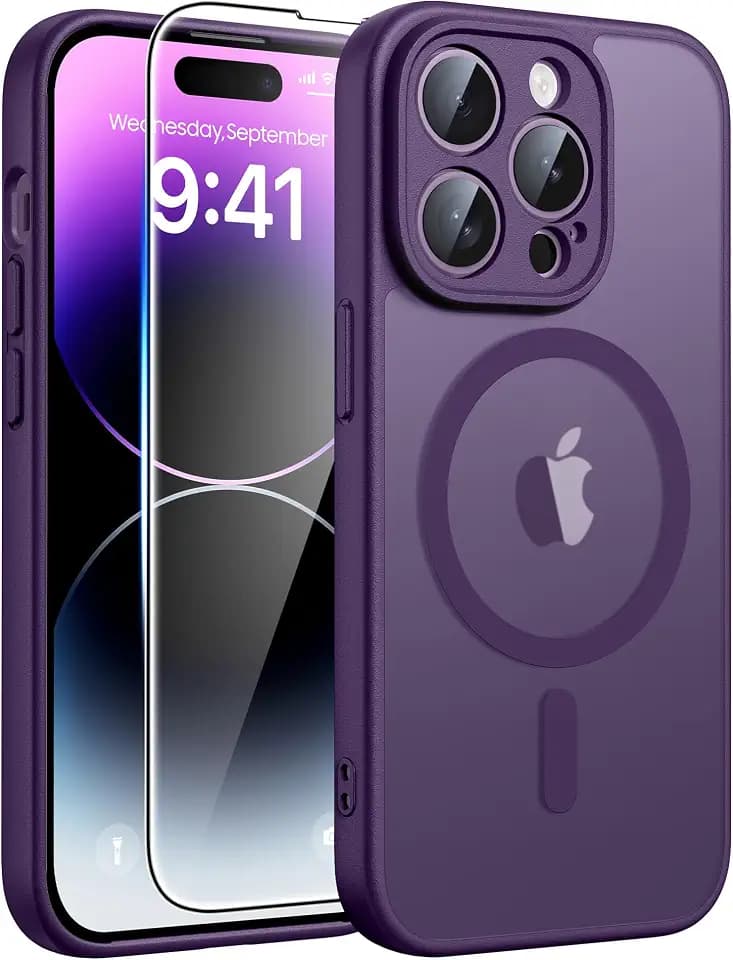 FNTCASE for iPhone 14 Pro Max Case Purple: Compatible with MagSafe