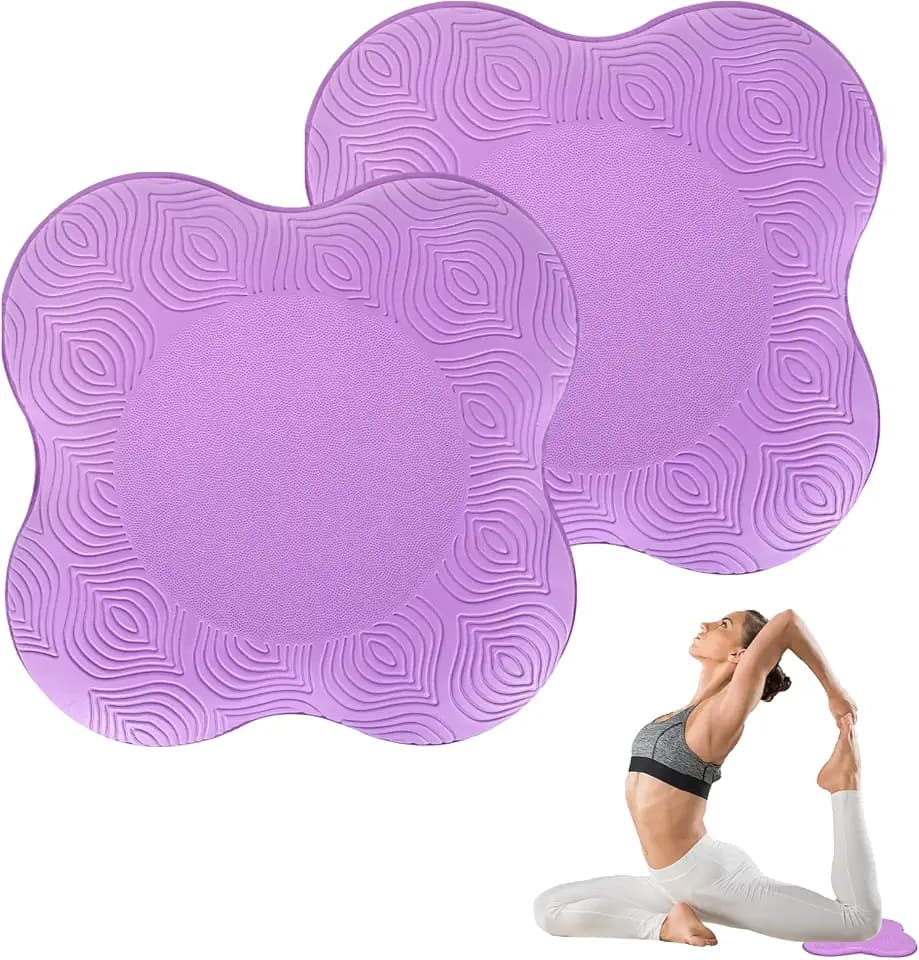 2 Stücke Kniekissen Yoga Knie Pad, Rutschfest Yoga Knie Padmatte, Rutschfest Knieschoner Matte Set, Pilates Knieschoner Matte, Schützt die Hände Ellbogen für Fitness Pilates