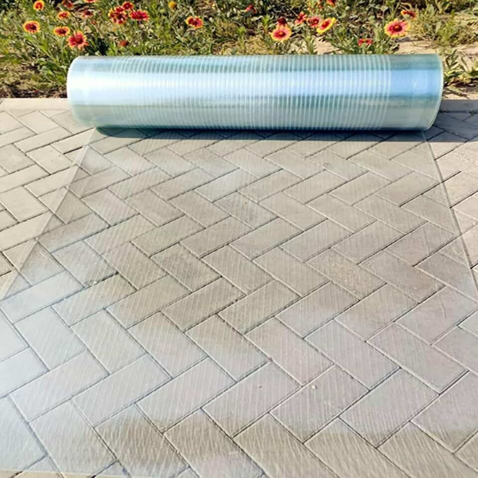 Polycarbonat dachplatten Rolle 0.8mm Dicke 85 % Lichtdurchlässigkeit UV geschützt flexible transparente Platte für Gewächshaus Terrasse Pergola Schuppen Carport einfach zu s(Size:1m*1m,Color:0.8mm)