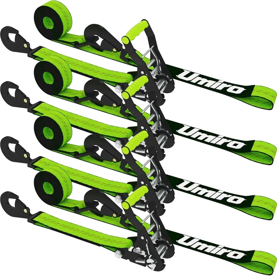 UMIRO Car Trailer Tie Down Straps 2" x10'Snap Hooks 4PK