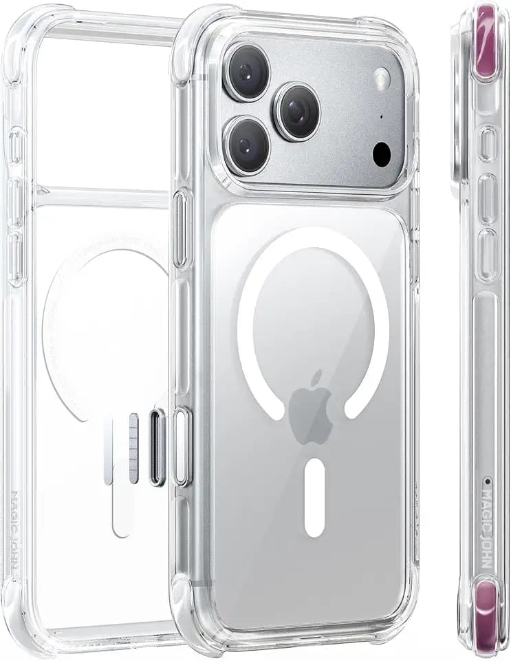 MAGIC JOHN for iPhone 18 Pro Max / 17 Pro Max Case Clear, Fit for MagSafe
