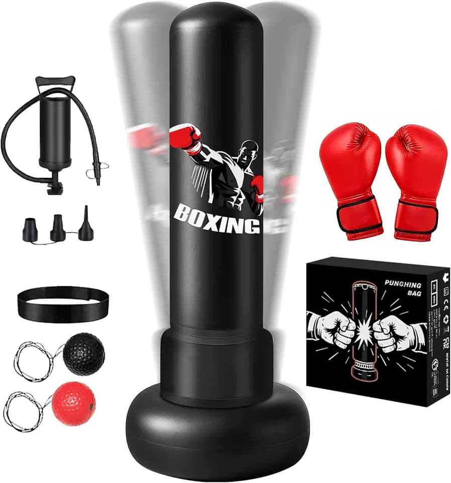 70" Punching Bag for Adults,Boxing Bag with Gloves and Pump