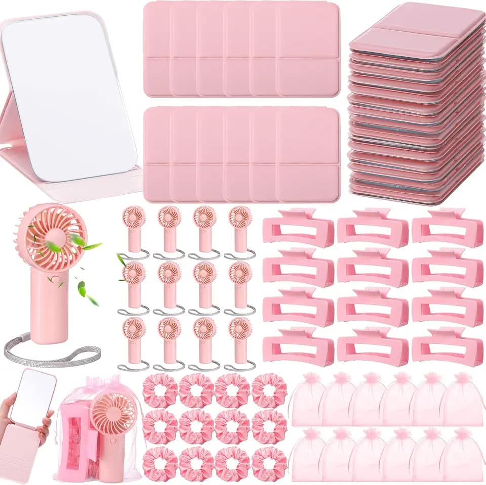 Hushee 60 Pcs Spa Sleepover Party Favors Sets for Women Summer, Pink