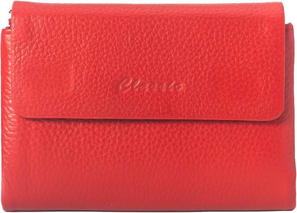 Women's Bifold Wallet, Genuine Leather, Magnetic, ID Window