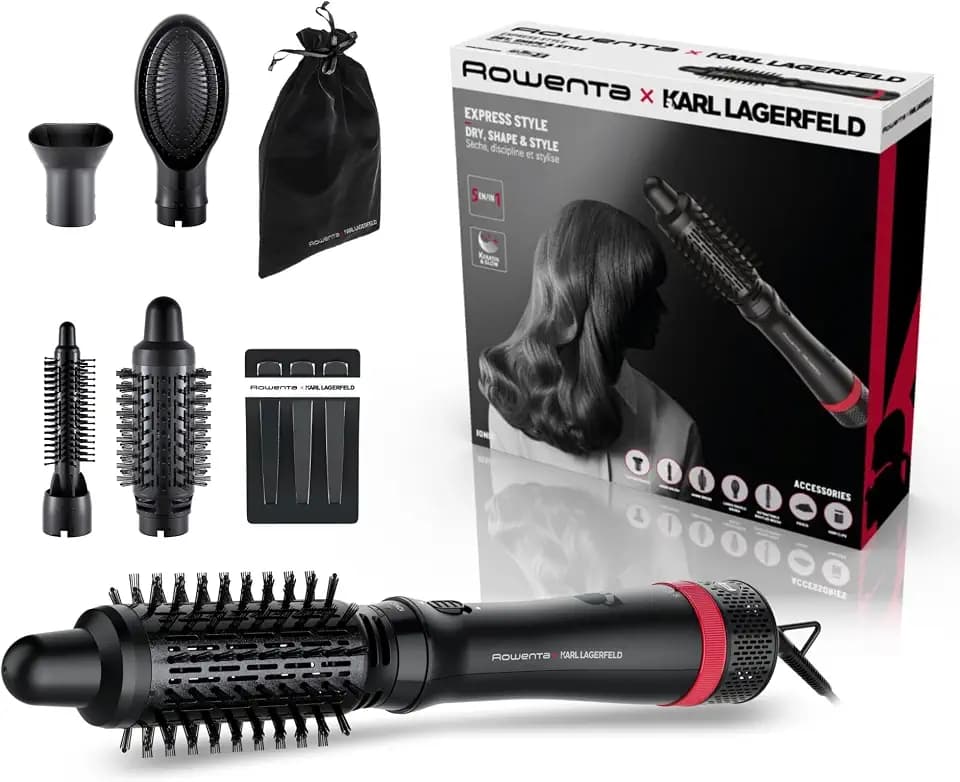 Rowenta x Karl Lagerfeld Express Style, Warmluftbürste, CF635L