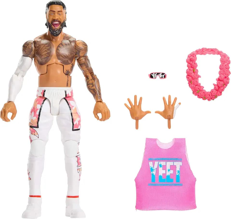 Mattel WWE Elite Jey USO Action Figure & Accessories, Series #124