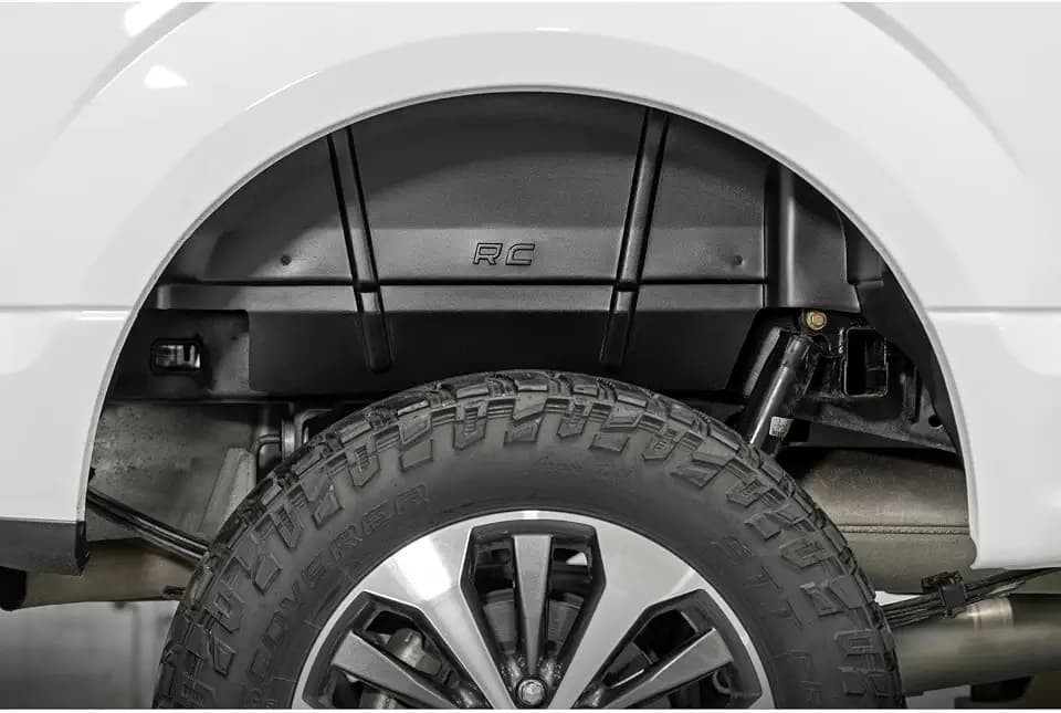 Rough Country Rear Wheel Well Liners for Ford F-150 (2015-2020) - Heavy-Duty Rear Fender Liners for Mud & Debris Protection, Made in USA