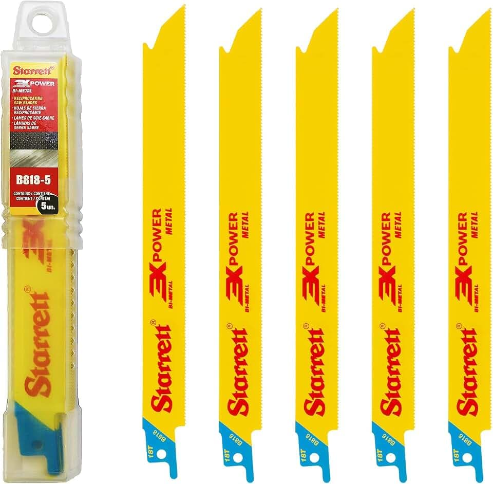 Starrett Metall Schneiden Säbelsägeblatt 200mm (8-Zoll) - 5er Pack