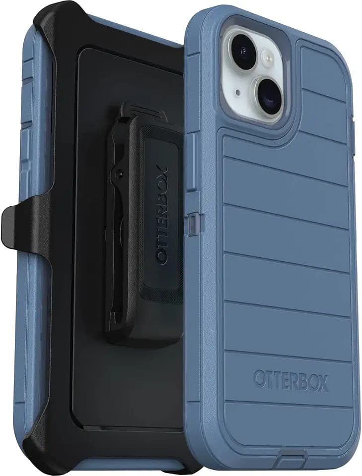 OtterBox DEFENDER SERIES Case for Apple iPhone 15 - Baby Blue Jeans (Blue)