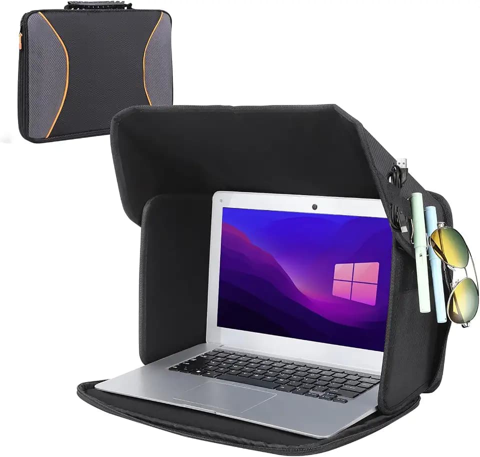 Foldable Laptop Sun Shade Lightweight Laptop Privacy Shield for 12-14 inch
