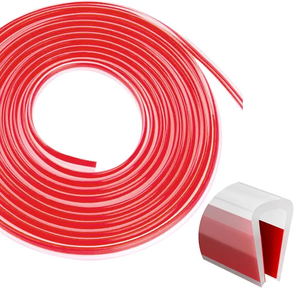 Silicone Edge Trim Self-Adhesive U Channel Silicone Edge Trim Edge Protector for Sheet Metal (Clear, Fit 5/16" - L 10')
