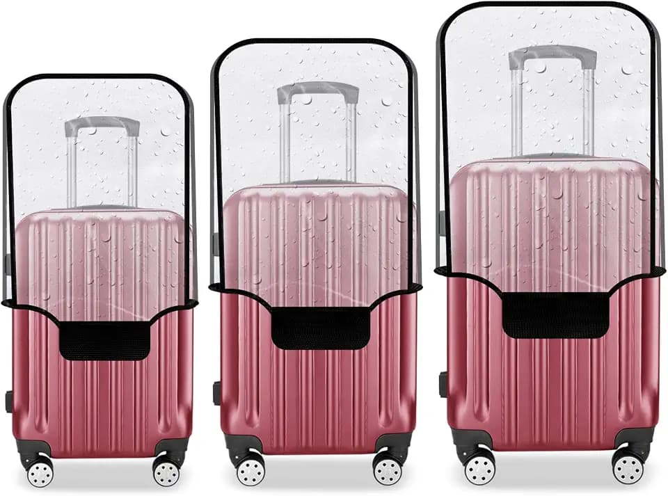 Suitcase Covers for Luggage 3 Pack 0.4mm Heavy Duty Clear PVC Waterproof