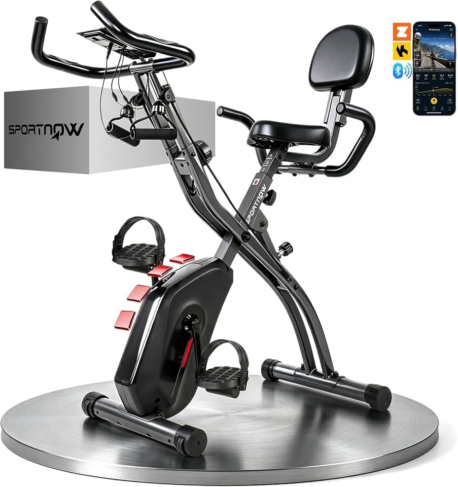 SPORTNOW 4 in 1 Heimtrainer Fahrrad Klappbar Liegeergometer LCD Monitor
