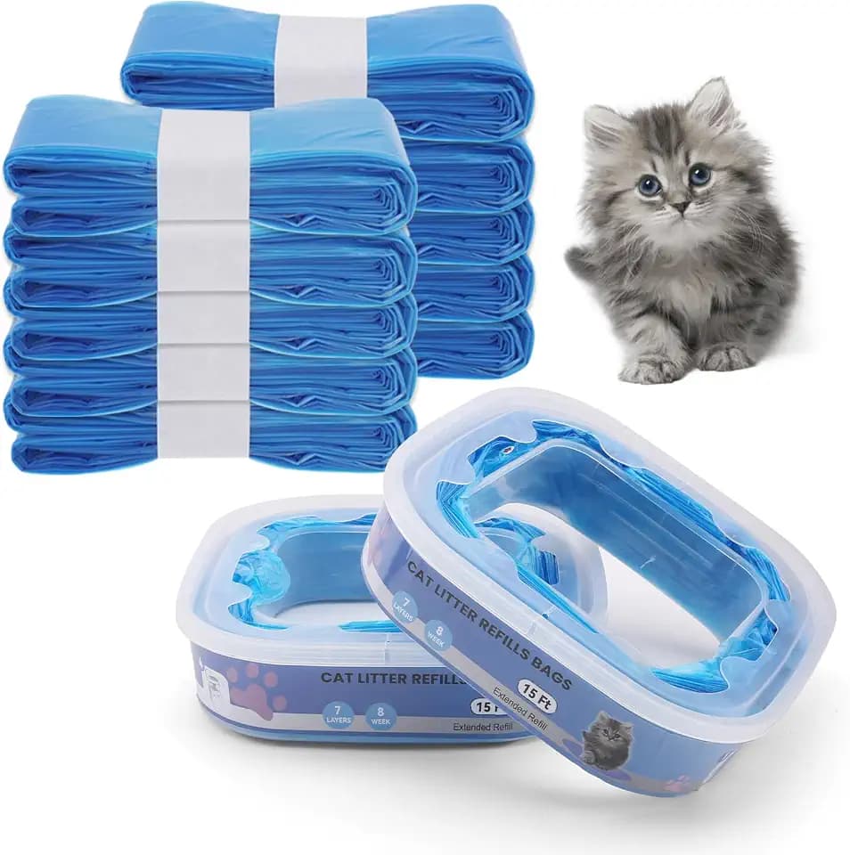 10 Stück Nachfüllfolie für Litter Genie Standard, Plus,XL+,Style,Katzenstreu-Nachfüllbeutel, Abfallbeutel, die 100% Geruchsschutz garantiert