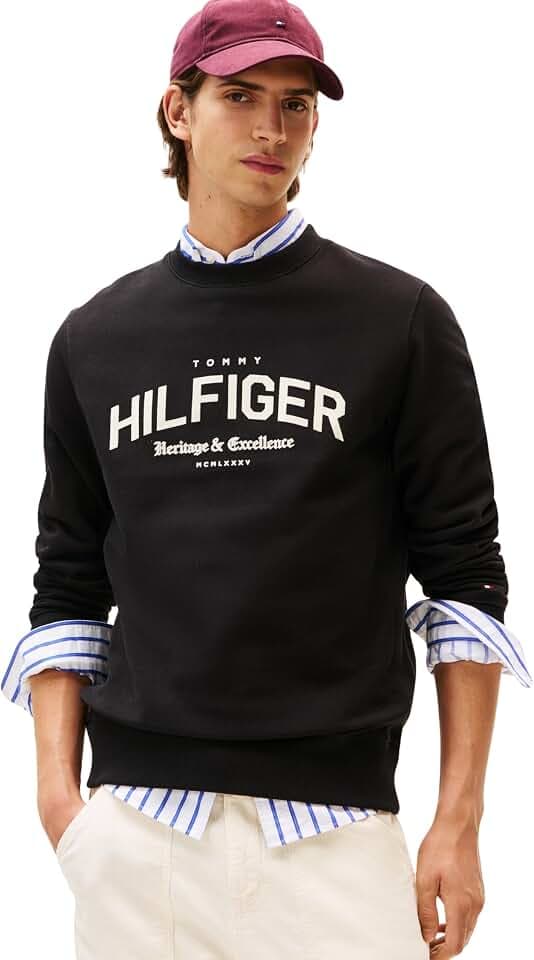 Tommy Hilfiger Herren Hilfiger Arch Crew Neck Mw0mw40067 Pullover-Sweatshirt (1er Pack)