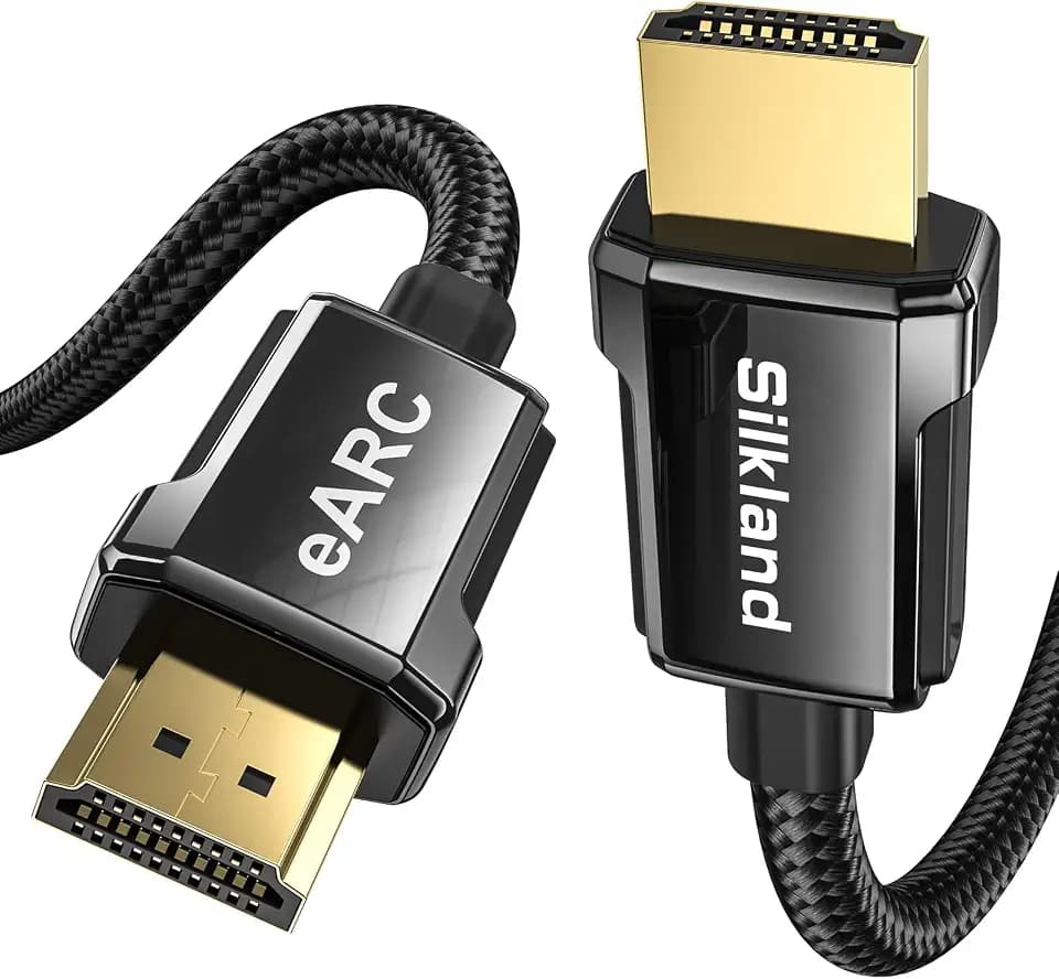 Silkland 8K HDMI ARC/eARC Cable 2.1 for Soundbar 15ft, 8K@60Hz 4K@120Hz