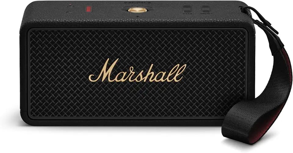 Marshall Middleton II Portable Bluetooth Waterproof Speaker - Black & Brass