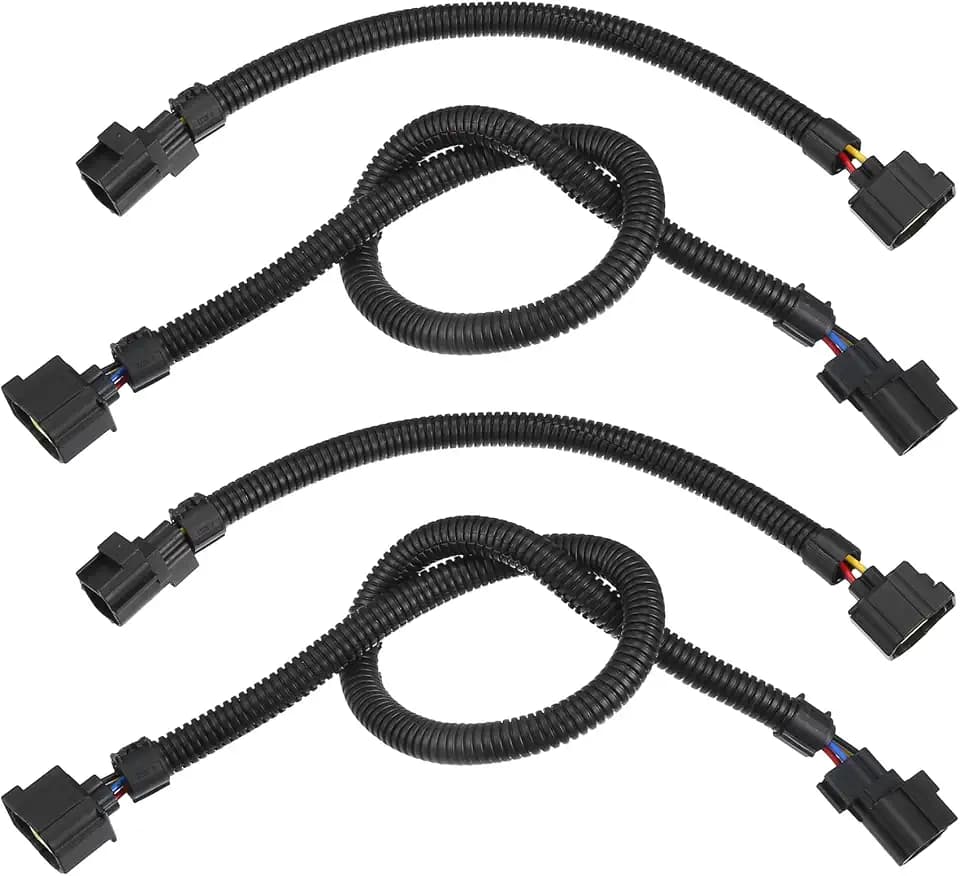 X AUTOHAUX 2pcs 12" 2pcs 24" Oxygen Sensor Extension Harness for Jeep Wrangler for Dodge for Ram 1500 for Chrysler 300 2005-2018