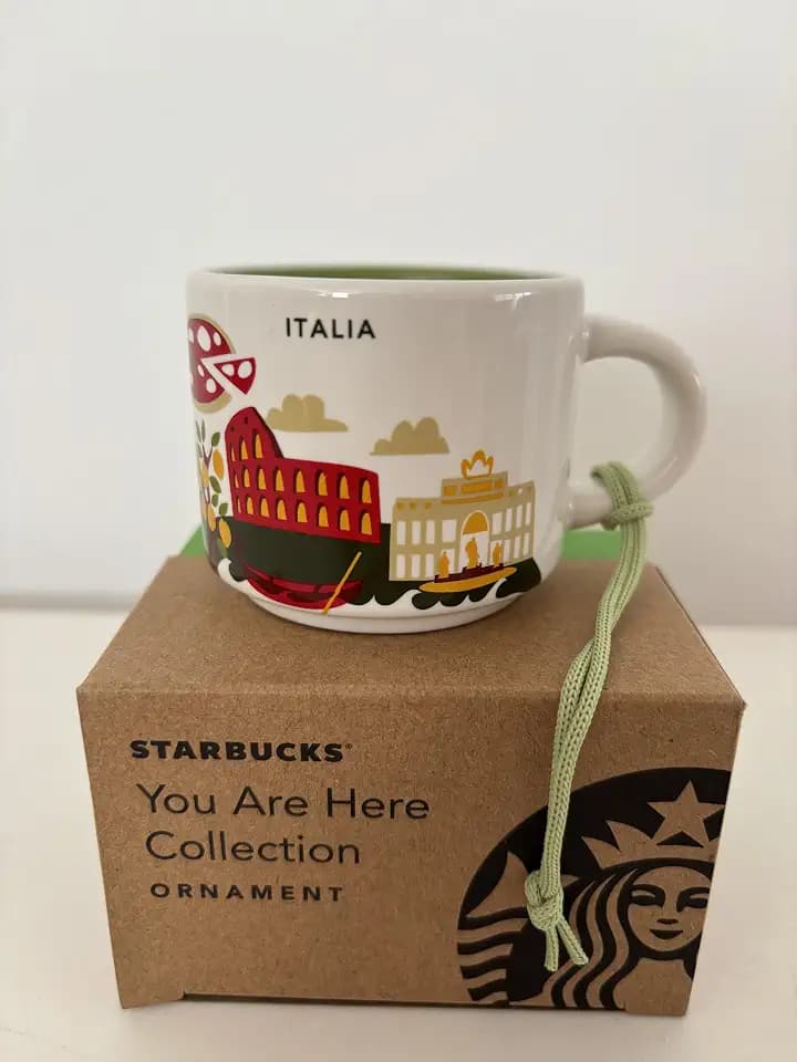 STARBUCKS Italy Italien Mug Tasse YAH You Are here Collection Ornament - 59ml